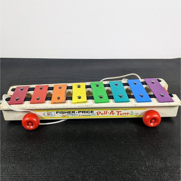 1964 Fisher Price Pull A Tune Xylophone #870 No Mallet Clean Good Condition - Picture 1 of 4
